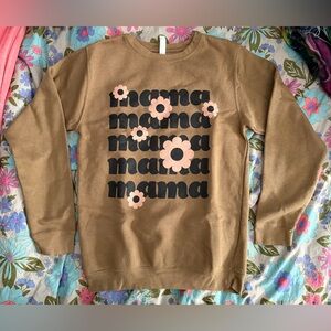 Brown Floral Mama Women's Sweater